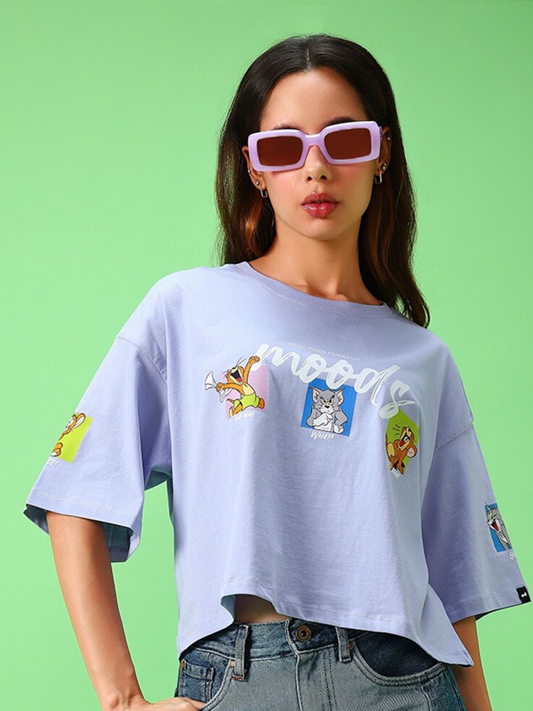 Bewakoof x Official Tom & Jerry Merchandise Friends & Feelings Typography Print T-shirt, Turquoise blue
Bewakoof x Official Tom & Jerry Merchandise Friends & Feelings Typography Print T-shirt, Turquoise blue