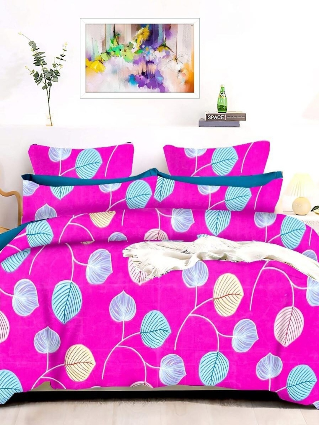 Stylespace by Isha Premimum Quality Pink Floral 240 TC King Bedsheet With 2 Pillow Covers
Stylespace by Isha Premimum Quality Pink Floral 240 TC King Bedsheet With 2 Pillow Covers