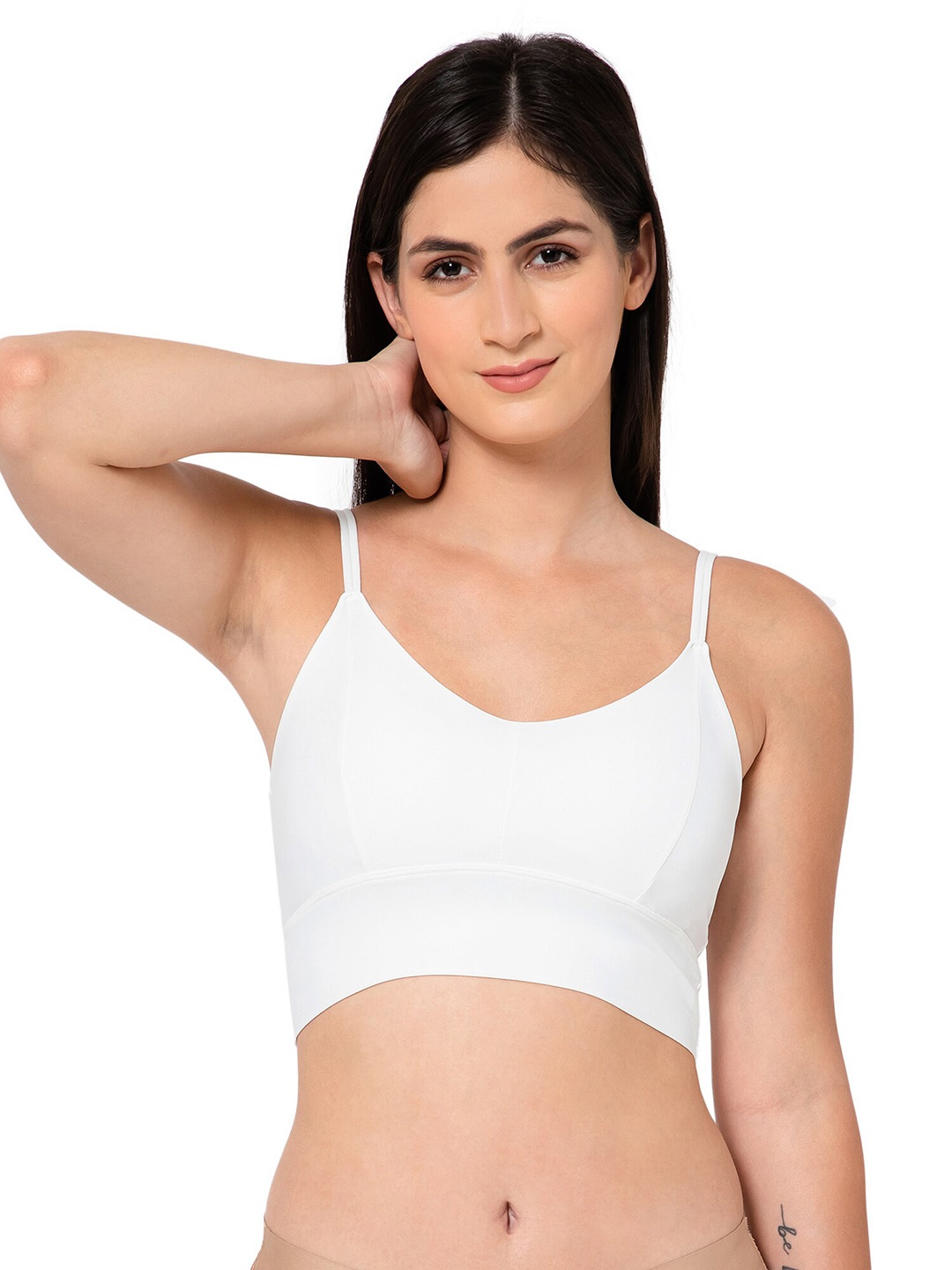 INFINIUM Full Coverage Lightly Padded All Day Comfort Dry Fit Seamless Camisole Bra, White
INFINIUM Full Coverage Lightly Padded All Day Comfort Dry Fit Seamless Camisole Bra, White