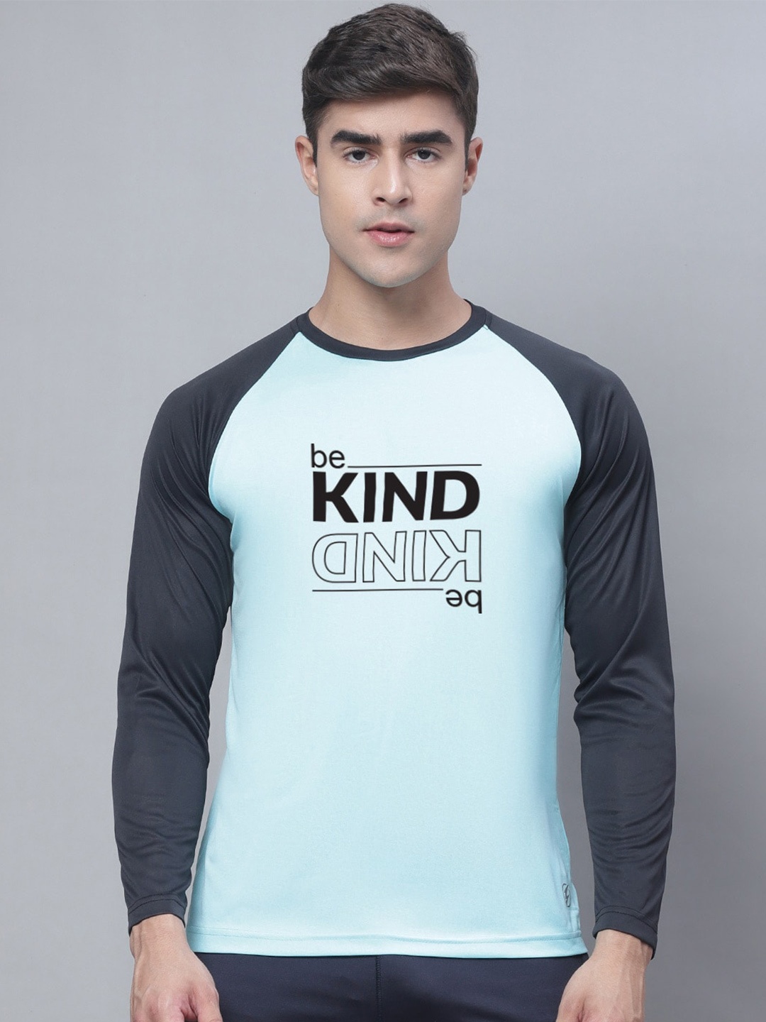 Friskers Typography Printed T-shirt, Turquoise blue