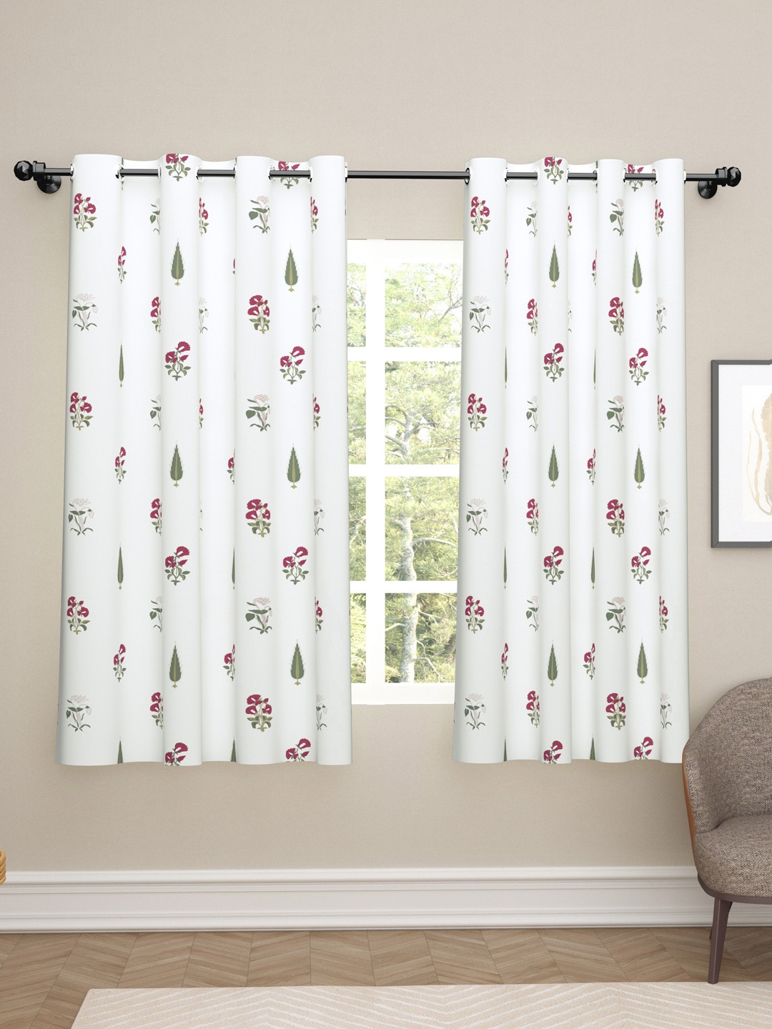 haus & kinder White & Purple 2 Pieces Floral Printed Cotton Room Darkening Window Curtains
haus & kinder White & Purple 2 Pieces Floral Printed Cotton Room Darkening Window Curtains