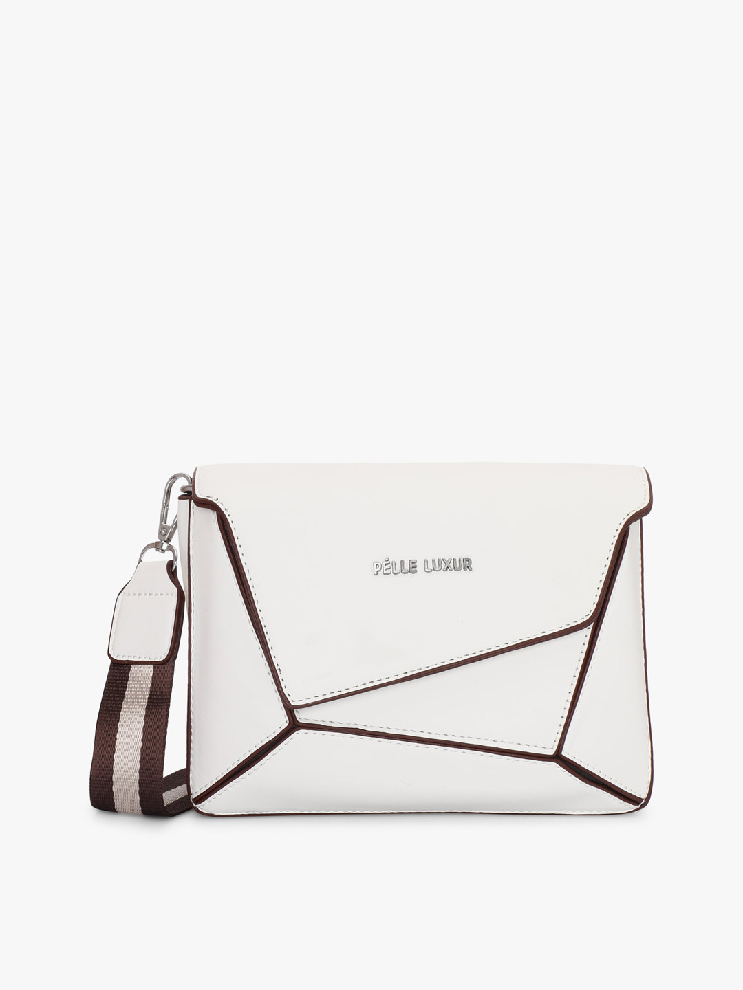 PELLE LUXUR Textured Structured Sling Bag, White
PELLE LUXUR Textured Structured Sling Bag, White