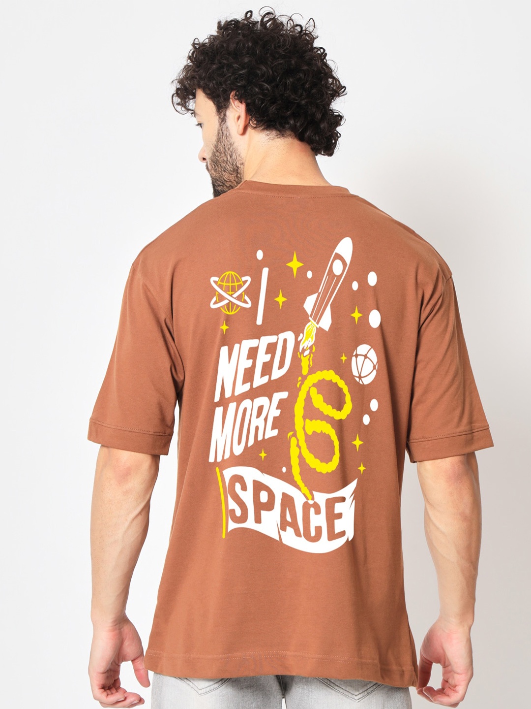 Imsa Moda Typography Printed Drop-Shoulder Sleeves Cotton Over Sized T-shirt, Coffee brown
Imsa Moda Typography Printed Drop-Shoulder Sleeves Cotton Over Sized T-shirt, Coffee brown