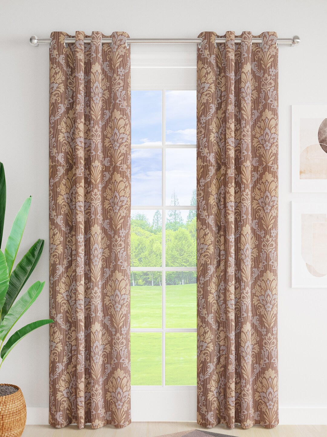 Just Home Coffee Brown & Beige 2 Pieces Printed Jacquard Room Darkening Door Curtains
Just Home Coffee Brown & Beige 2 Pieces Printed Jacquard Room Darkening Door Curtains