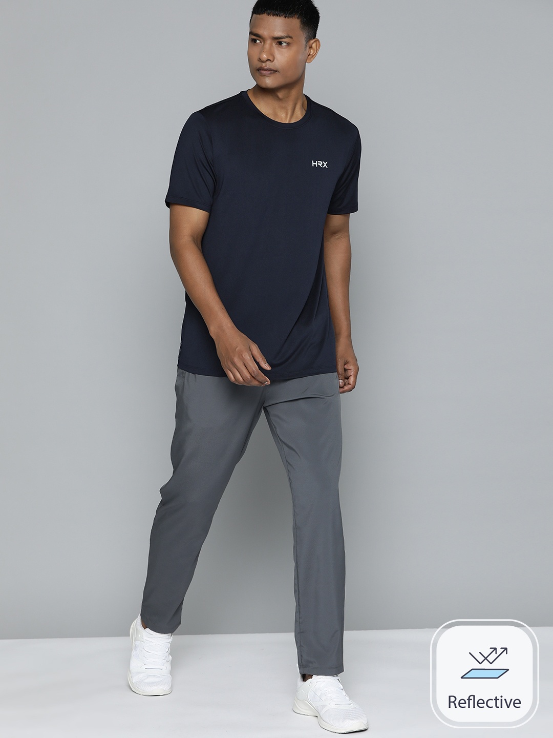 HRX by Hrithik Roshan Men Brand Logo Printed Rapid-Dry Reflective Sports T-shirt, Navy blue
HRX by Hrithik Roshan Men Brand Logo Printed Rapid-Dry Reflective Sports T-shirt, Navy blue