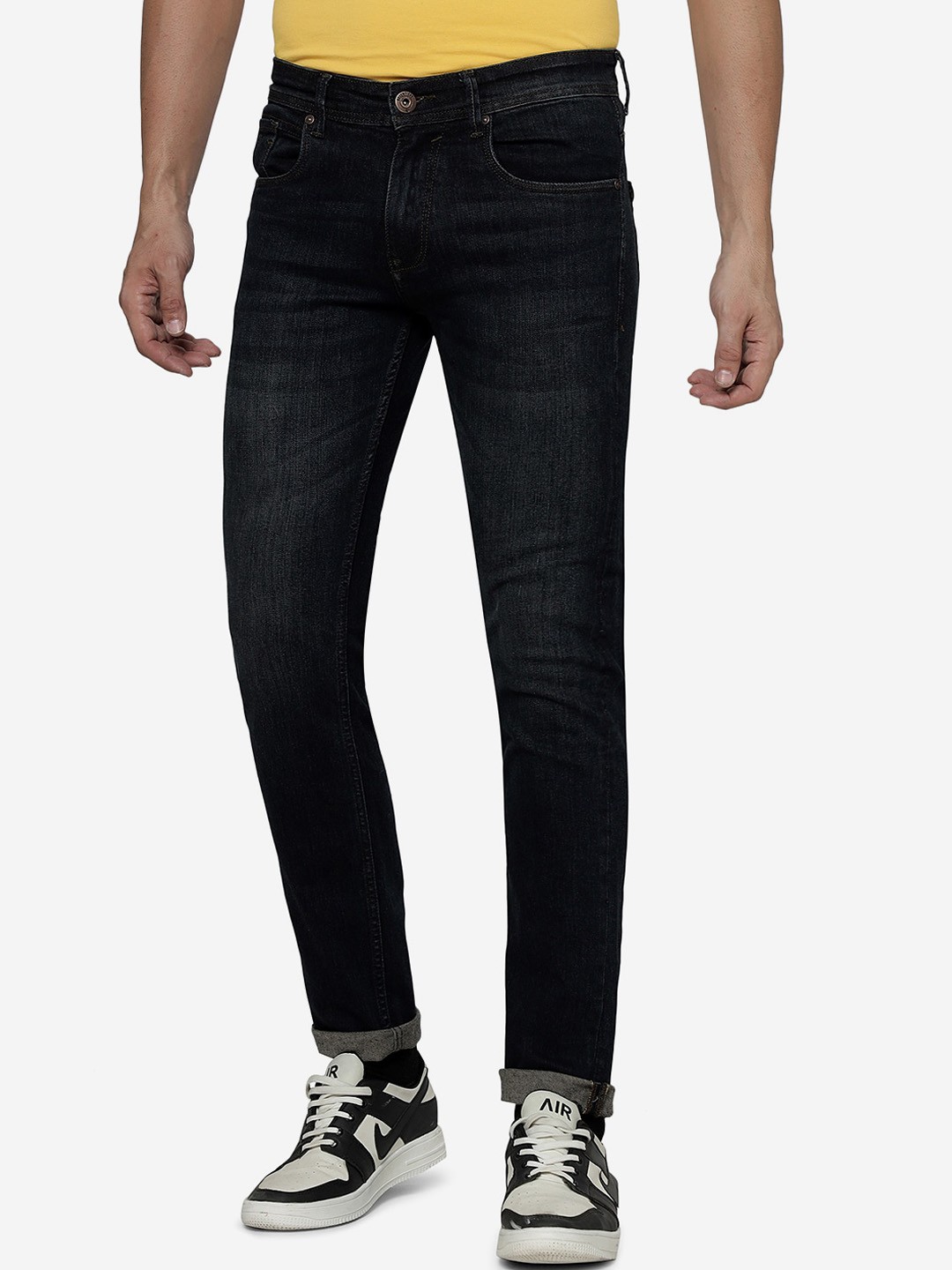 Greenfibre Men Slim Fit Light Fade Mid-Rise Clean Look Stretchable Jeans, Blue
Greenfibre Men Slim Fit Light Fade Mid-Rise Clean Look Stretchable Jeans, Blue