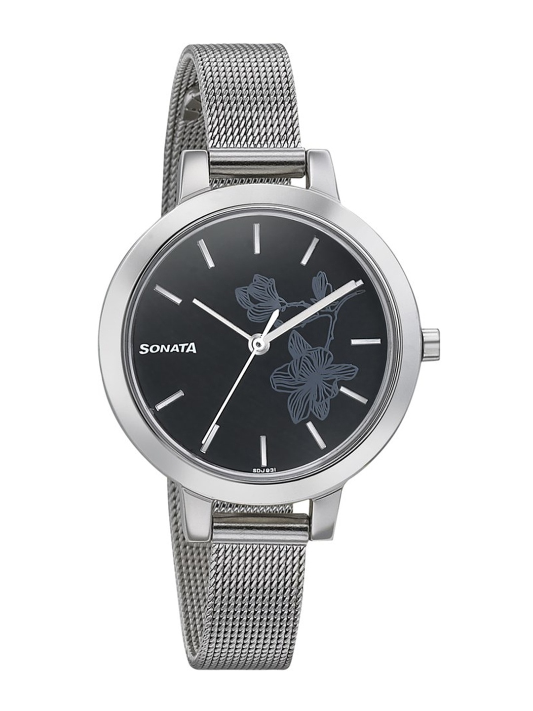 Sonata Women Brass Dial & Stainless Steel Textured Straps Analogue Watch NR8141SM09, Black
Sonata Women Brass Dial & Stainless Steel Textured Straps Analogue Watch NR8141SM09, Black
