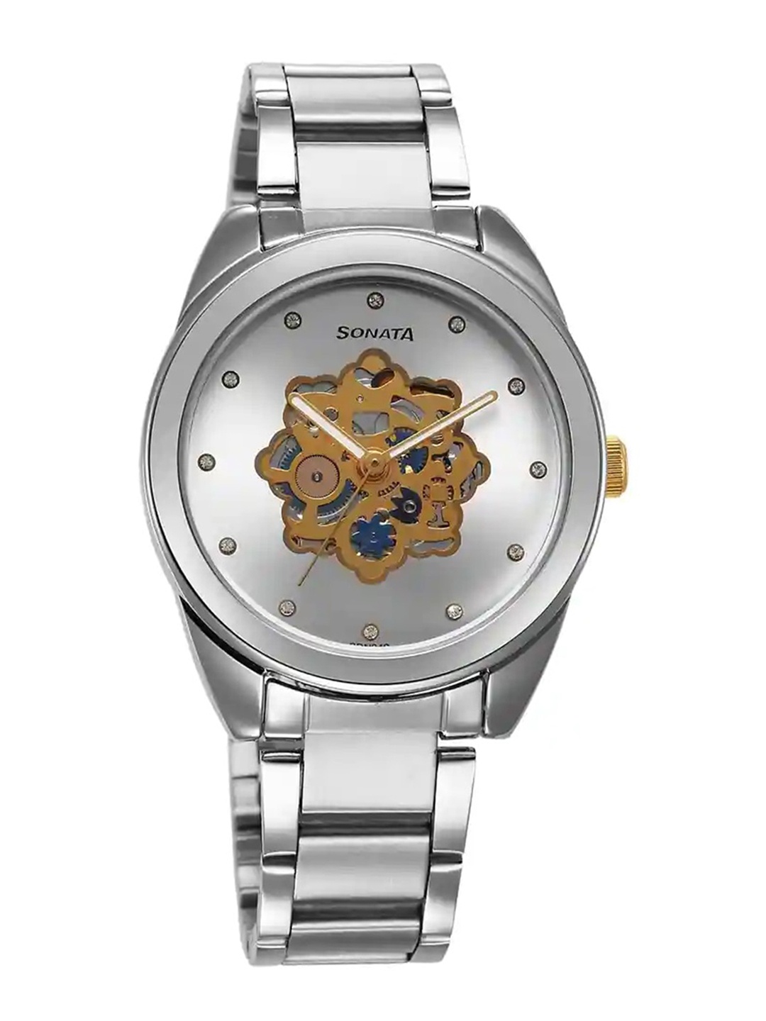 Sonata Women Skeleton Dial & Stainless Steel Bracelet Style Straps Analogue Watch 8182BM01, Silver
Sonata Women Skeleton Dial & Stainless Steel Bracelet Style Straps Analogue Watch 8182BM01, Silver