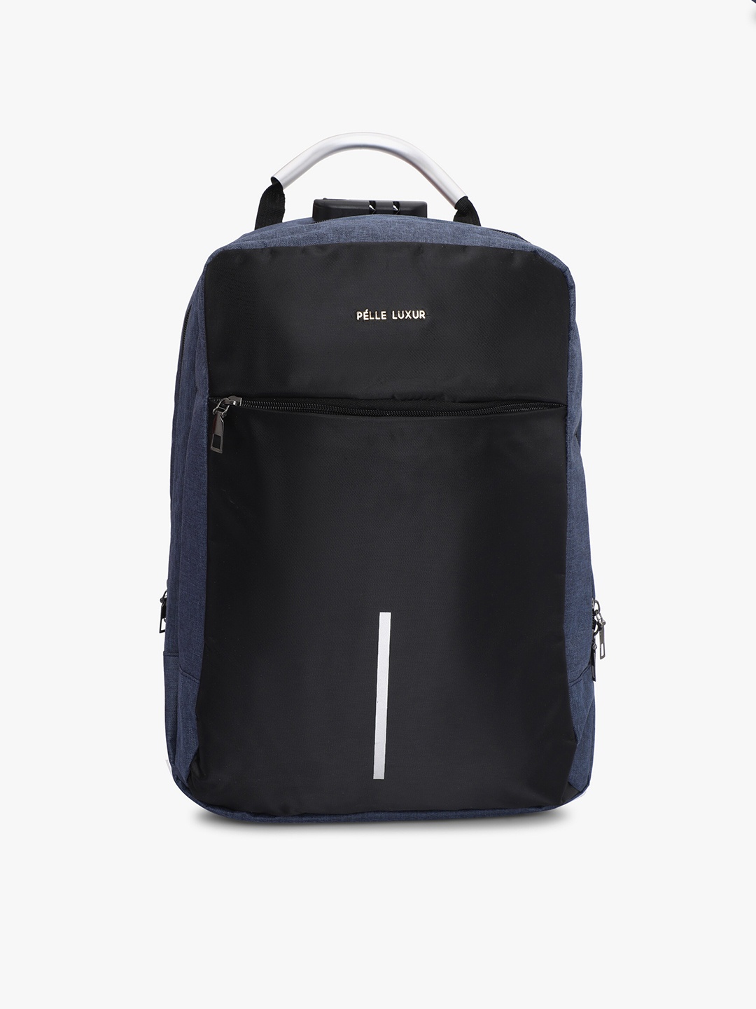 PELLE LUXUR Up To 18 Inch Backpack with USB Charging Port, Blue