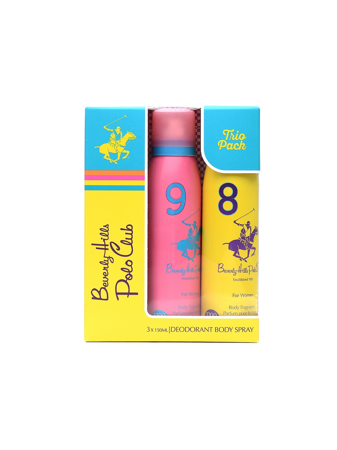 Beverly Hills Polo Club Women Deodorant Body Spray Trio Pack - 125g/150ml each, Orange
Beverly Hills Polo Club Women Deodorant Body Spray Trio Pack - 125g/150ml each, Orange