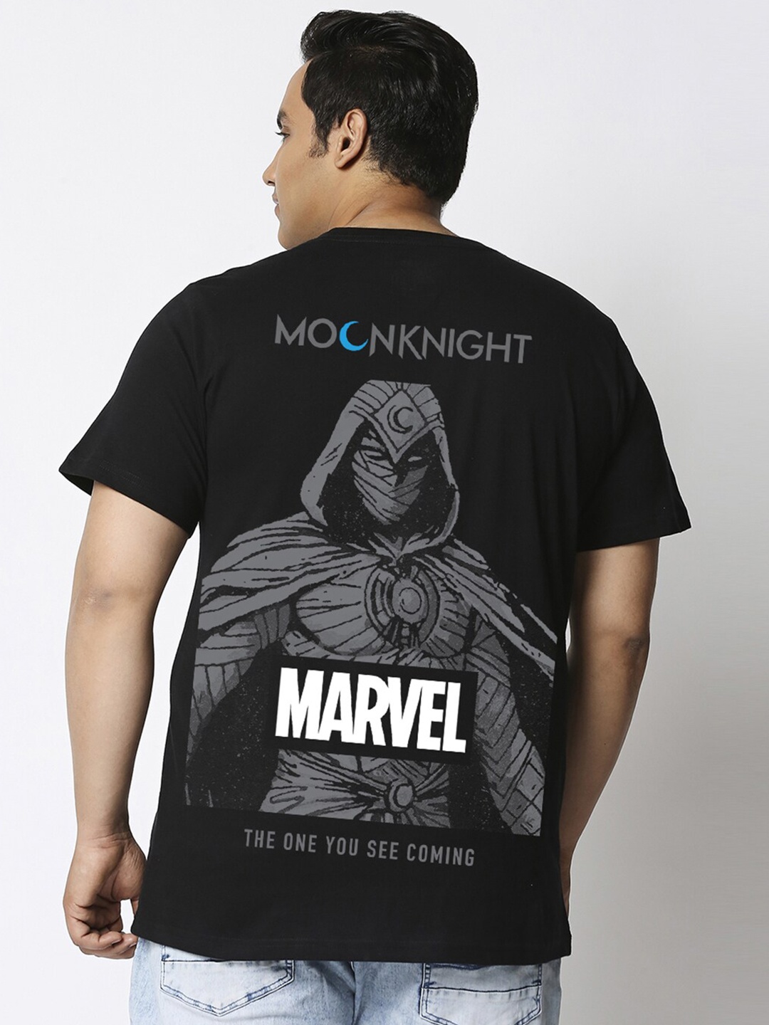 Bewakoof x OFFICIAL MARVEL MERCHANDISE Men Marvel's Moon Knight Printed Plus Size T-shirt, Black
Bewakoof x OFFICIAL MARVEL MERCHANDISE Men Marvel's Moon Knight Printed Plus Size T-shirt, Black