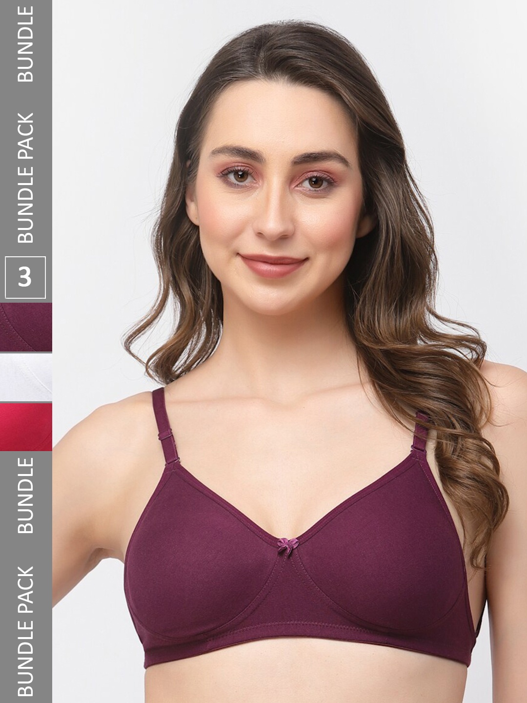 College Girl Pack Of 3 All Day Comfort Full Coverage Seamless Cotton T-shirt Bra, Purple
College Girl Pack Of 3 All Day Comfort Full Coverage Seamless Cotton T-shirt Bra, Purple