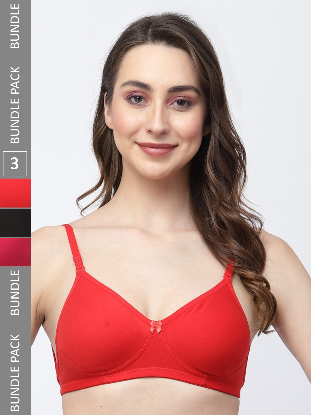 College Girl Pack Of 3 Full Coverage All Day Comfort Cottton T-shirt Bra, Black
College Girl Pack Of 3 Full Coverage All Day Comfort Cottton T-shirt Bra, Black