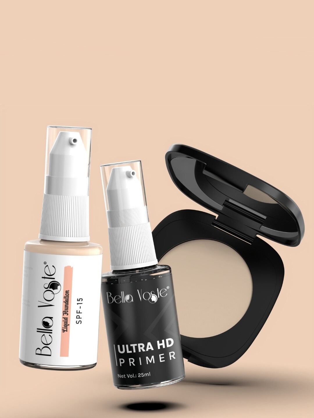 Bella Voste Set Of 3 Professional Foundation-Compact & Primer Makeup Kit-Light Skin, Nude
Bella Voste Set Of 3 Professional Foundation-Compact & Primer Makeup Kit-Light Skin, Nude