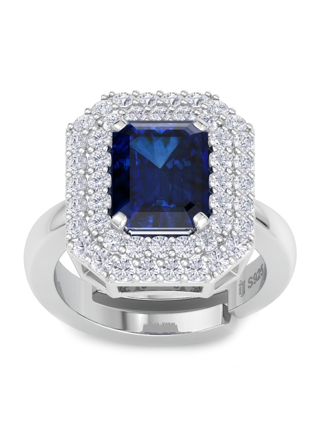 Inddus Jewels 92.5 Sterling Silver Rhodium-Plated & CZ-Studded Adjustable Finger Ring
Inddus Jewels 92.5 Sterling Silver Rhodium-Plated & CZ-Studded Adjustable Finger Ring