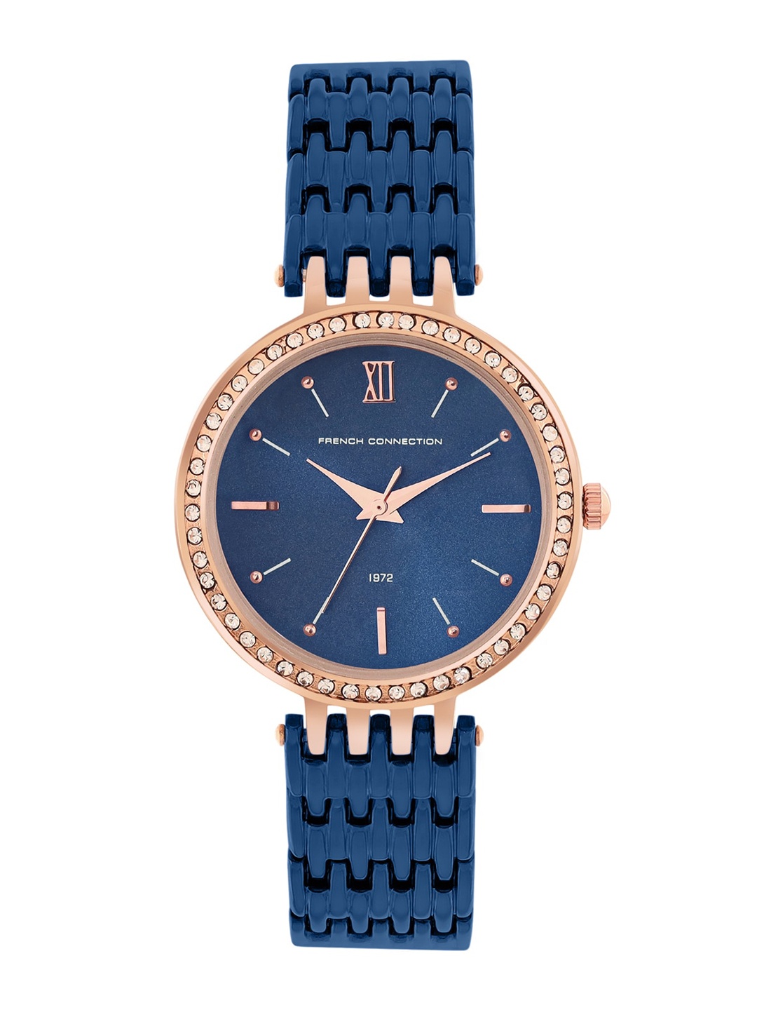 French Connection Women Embellished Dial & Stainless Steel Bracelet Style Straps Analogue Watch FCN00063D, Blue
French Connection Women Embellished Dial & Stainless Steel Bracelet Style Straps Analogue Watch FCN00063D, Blue