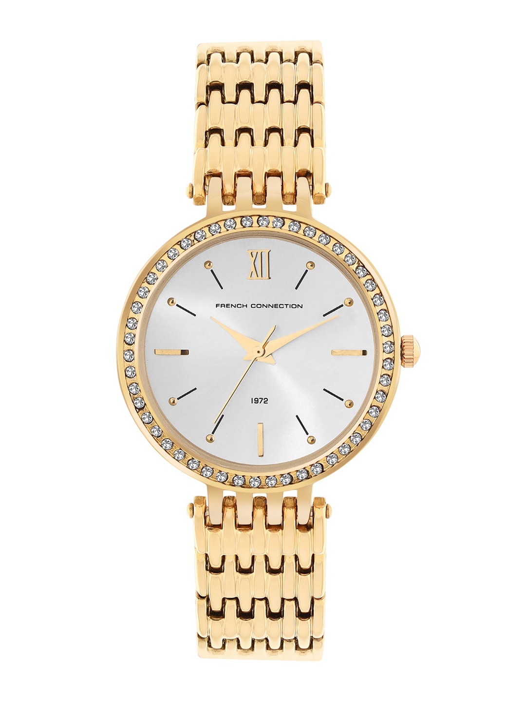 French Connection Women Embellished Dial & Stainless Steel Bracelet Style Straps Analogue Watch FCN00063G, Silver
French Connection Women Embellished Dial & Stainless Steel Bracelet Style Straps Analogue Watch FCN00063G, Silver