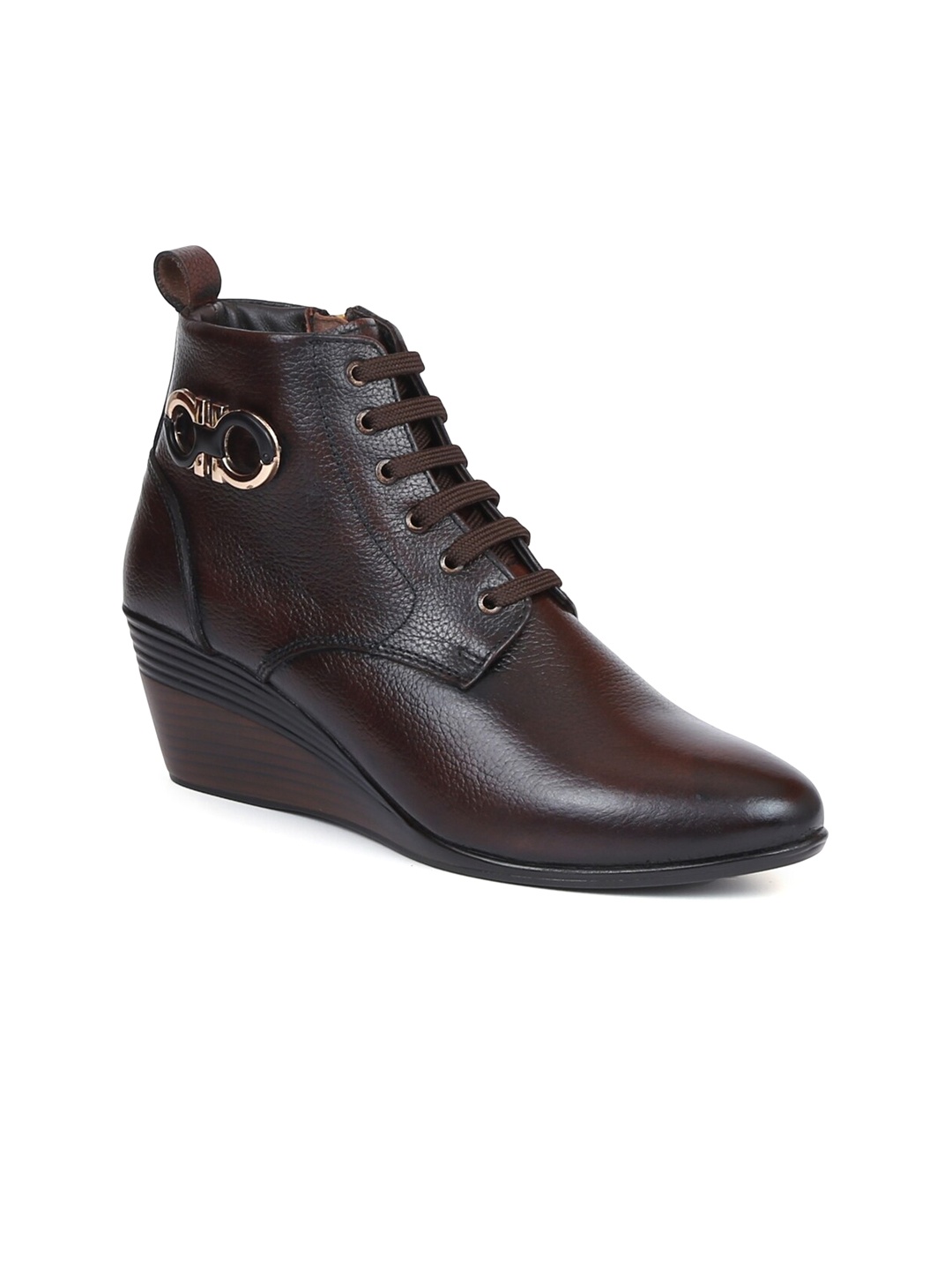 Zoom Shoes Women Pointed Toe Mid Top Lightweight Leather Wedges Regular Boots, Brown
Zoom Shoes Women Pointed Toe Mid Top Lightweight Leather Wedges Regular Boots, Brown