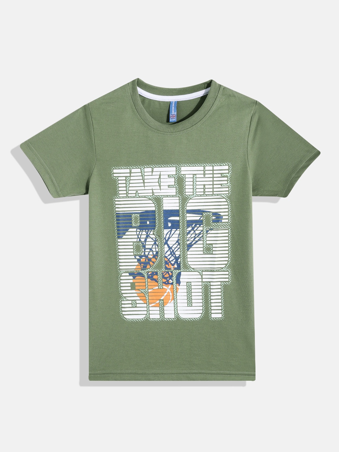 GAME BEGINS By Eteenz Boys Premium Cotton Graphic & Typography Printed T-shirt, Olive
GAME BEGINS By Eteenz Boys Premium Cotton Graphic & Typography Printed T-shirt, Olive