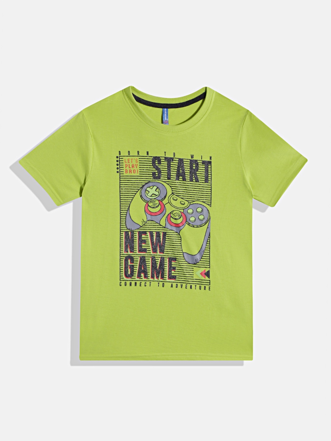 GAME BEGINS By Eteenz Boys Typography & Graphic Printed Premium Cotton T-shirt, Fluorescent green
GAME BEGINS By Eteenz Boys Typography & Graphic Printed Premium Cotton T-shirt, Fluorescent green