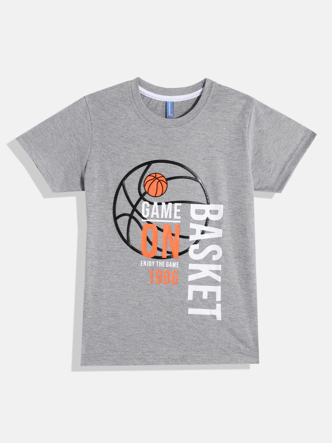 GAME BEGINS by Eteenz Boys Premium Cotton Typography & Graphic Printed T-shirt, Grey melange
GAME BEGINS by Eteenz Boys Premium Cotton Typography & Graphic Printed T-shirt, Grey melange