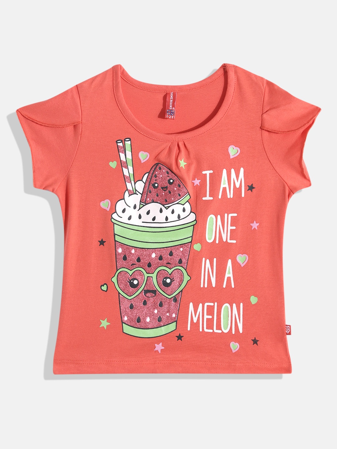 GAME BEGINS By Eteenz Girls Printed Cotton Tulip Sleeves T-Shirt with Glittery Effect, Red
GAME BEGINS By Eteenz Girls Printed Cotton Tulip Sleeves T-Shirt with Glittery Effect, Red
