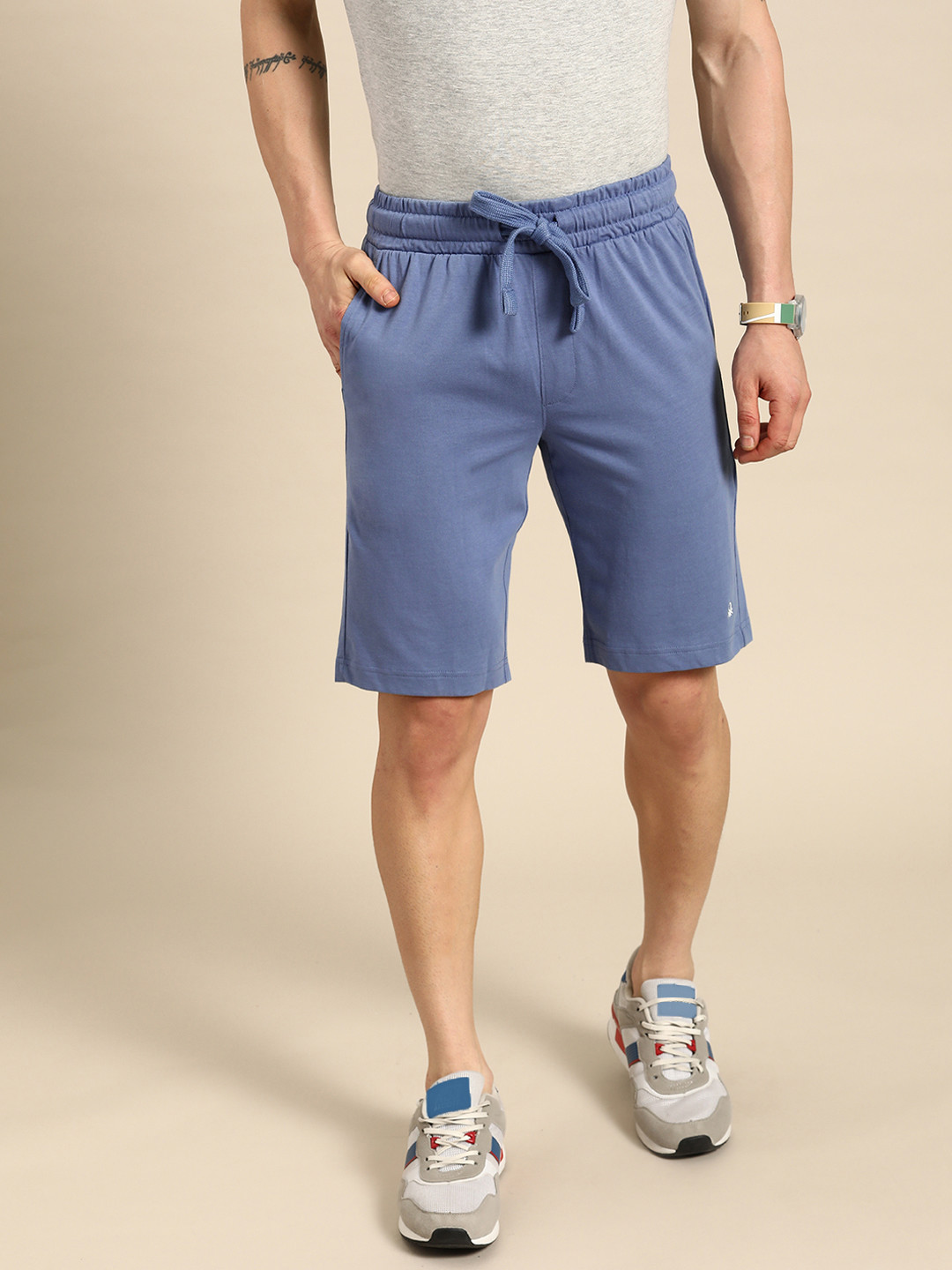 United Colors of Benetton Pure Cotton Regular Fit Shorts, Blue
United Colors of Benetton Pure Cotton Regular Fit Shorts, Blue