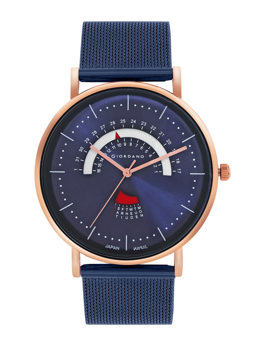 GIORDANO Men Dial & Stainless Steel Bracelet Style Straps Analogue Watch GZ-50073-44, Blue
GIORDANO Men Dial & Stainless Steel Bracelet Style Straps Analogue Watch GZ-50073-44, Blue