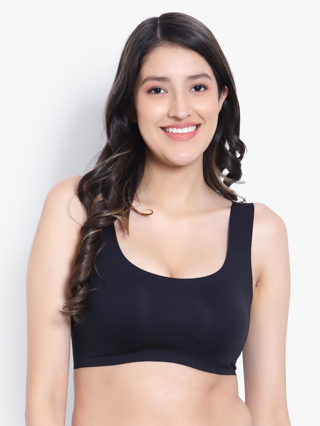 PARKHA Full Coverage Heavily Padded Rapid-Dry Moisture Wicking Super Support Sports Bra, Black