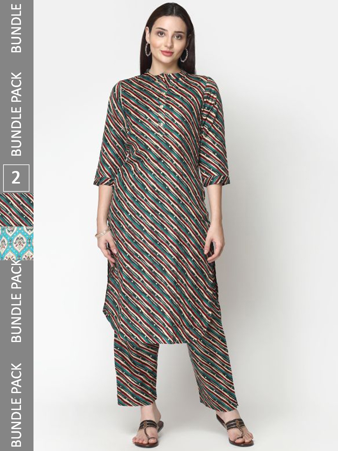 KALINI A Selection Of 2 Ethnic Motifs Printed Regular Pure Cotton Kurta With Trousers, Blue
KALINI A Selection Of 2 Ethnic Motifs Printed Regular Pure Cotton Kurta With Trousers, Blue