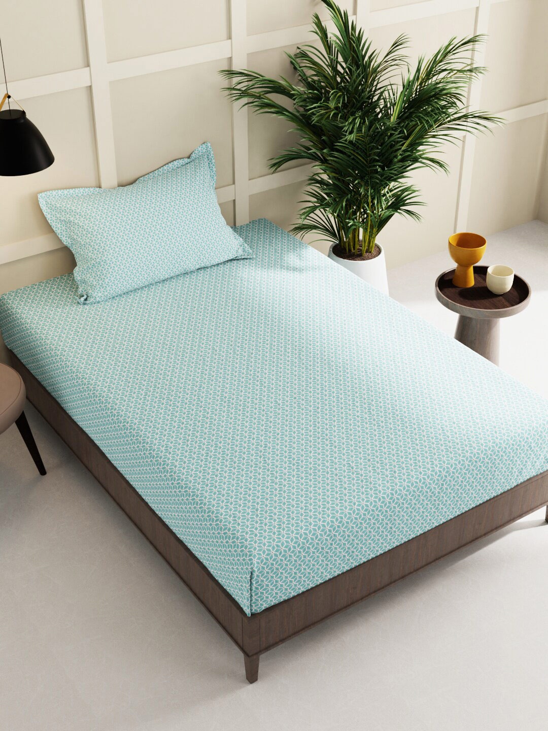 BIANCA Sterling Green & White Geometric 152 TC 2 Single Bedsheet With 2 Pillow Covers
BIANCA Sterling Green & White Geometric 152 TC 2 Single Bedsheet With 2 Pillow Covers