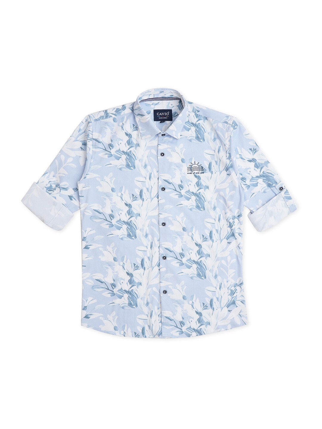CAVIO Boys Comfort Floral Printed Roll Up Sleeves Pure Cotton Casual Shirt, Blue
CAVIO Boys Comfort Floral Printed Roll Up Sleeves Pure Cotton Casual Shirt, Blue