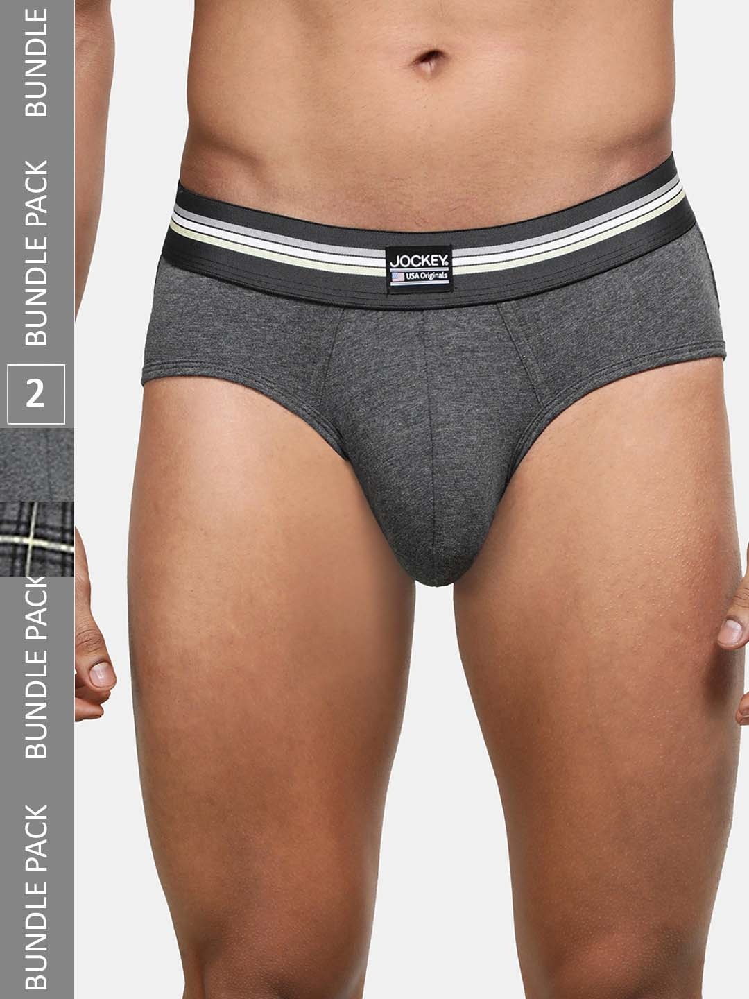 Jockey Pack Of 2 Super Combed Cotton Stretch Printed Brief with Ultrasoft Waistband-UI20, Grey
Jockey Pack Of 2 Super Combed Cotton Stretch Printed Brief with Ultrasoft Waistband-UI20, Grey