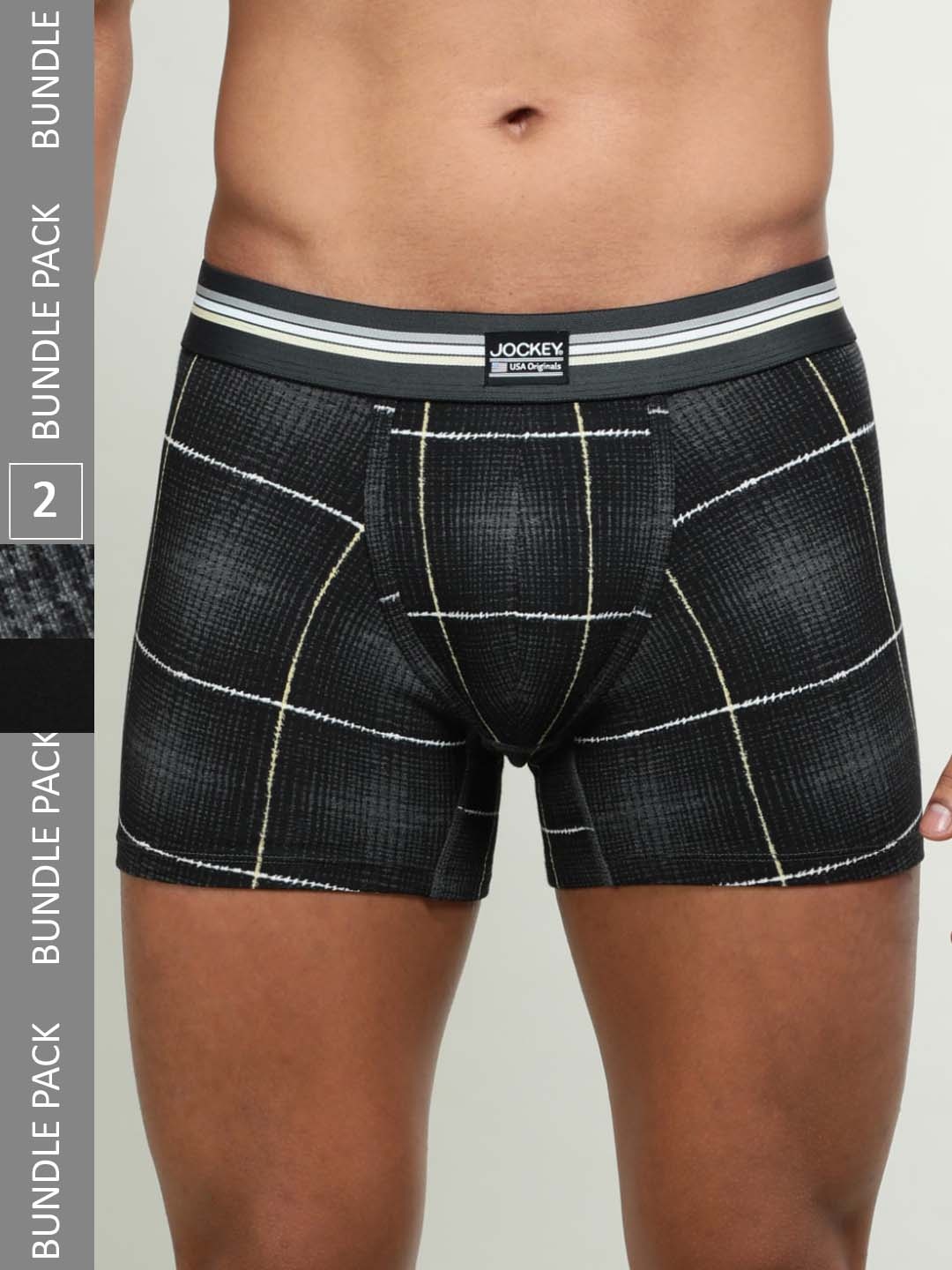Jockey Pack Of 2 Super Combed Cotton Stretch Printed Trunk with Ultrasoft Waistband-UI21, Black
Jockey Pack Of 2 Super Combed Cotton Stretch Printed Trunk with Ultrasoft Waistband-UI21, Black