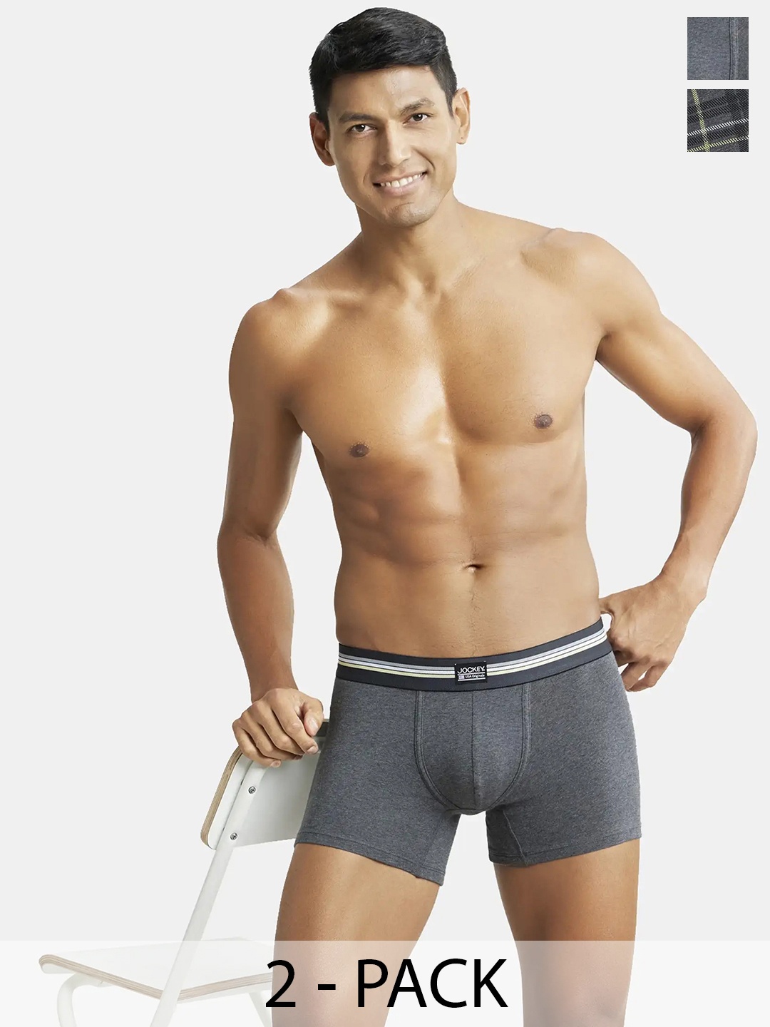 Jockey Pack Of 2 Super Combed Cotton Stretch Printed Trunk with Ultrasoft Waistband-UI21, Charcoal
Jockey Pack Of 2 Super Combed Cotton Stretch Printed Trunk with Ultrasoft Waistband-UI21, Charcoal
