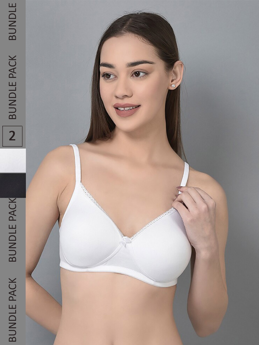 Dollar Missy Pack Of 2 Full Coverage Anti Microbial Cotton Bra DTS-2052-R3-WHT-BLK-PO2, White
Dollar Missy Pack Of 2 Full Coverage Anti Microbial Cotton Bra DTS-2052-R3-WHT-BLK-PO2, White