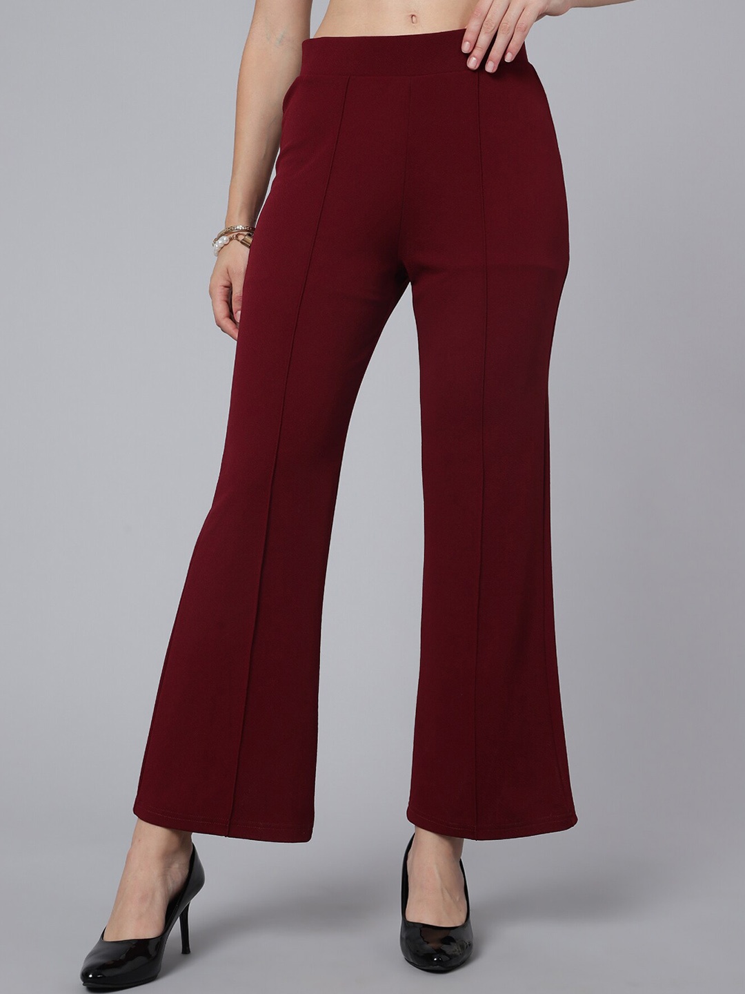 WESTHOOD Women Relaxed Straight Leg Straight Fit High-Rise Bootcut Trousers, Magenta
WESTHOOD Women Relaxed Straight Leg Straight Fit High-Rise Bootcut Trousers, Magenta