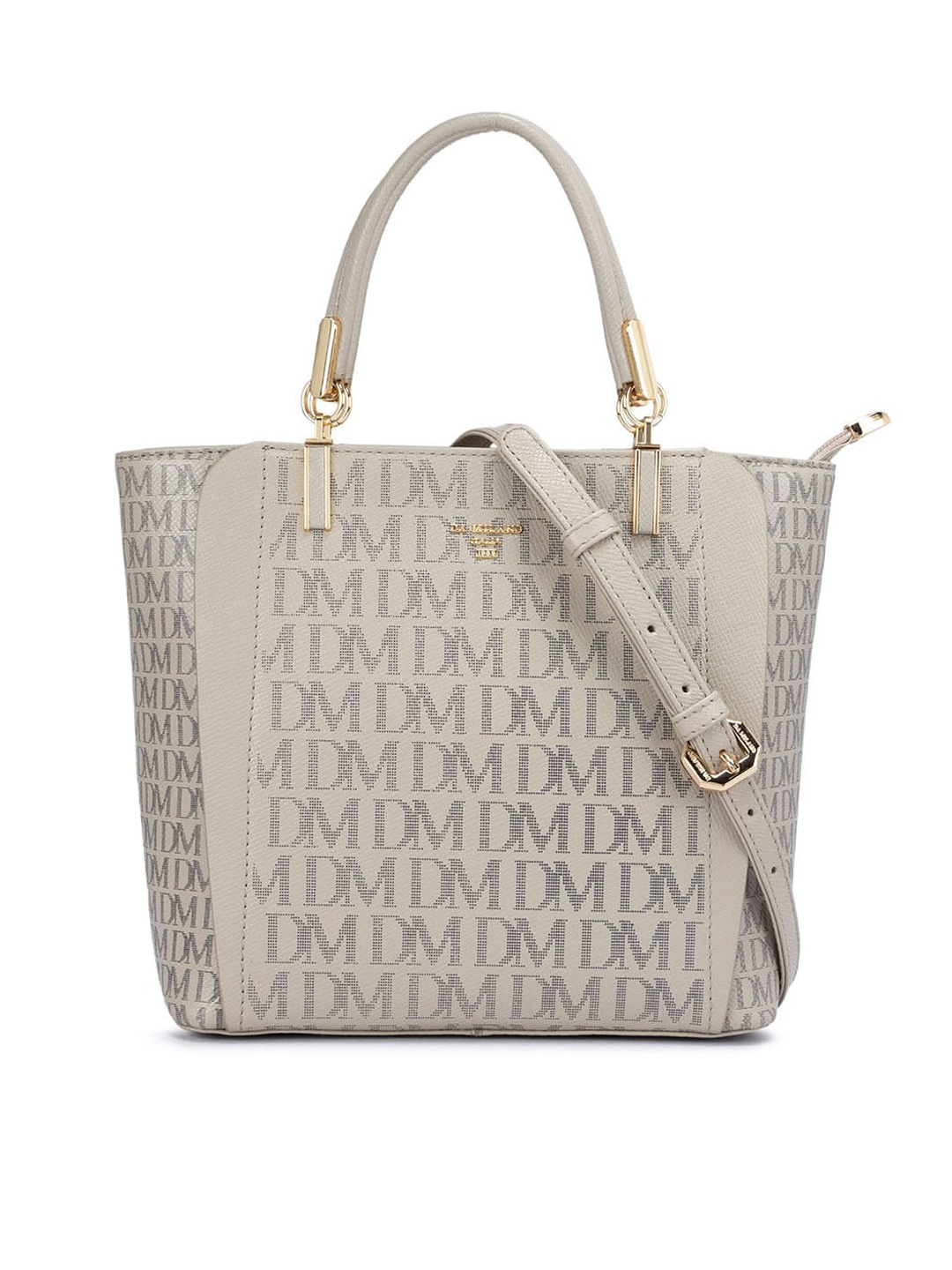 Da Milano Printed Leather Oversized Shopper Tote Bag, Grey