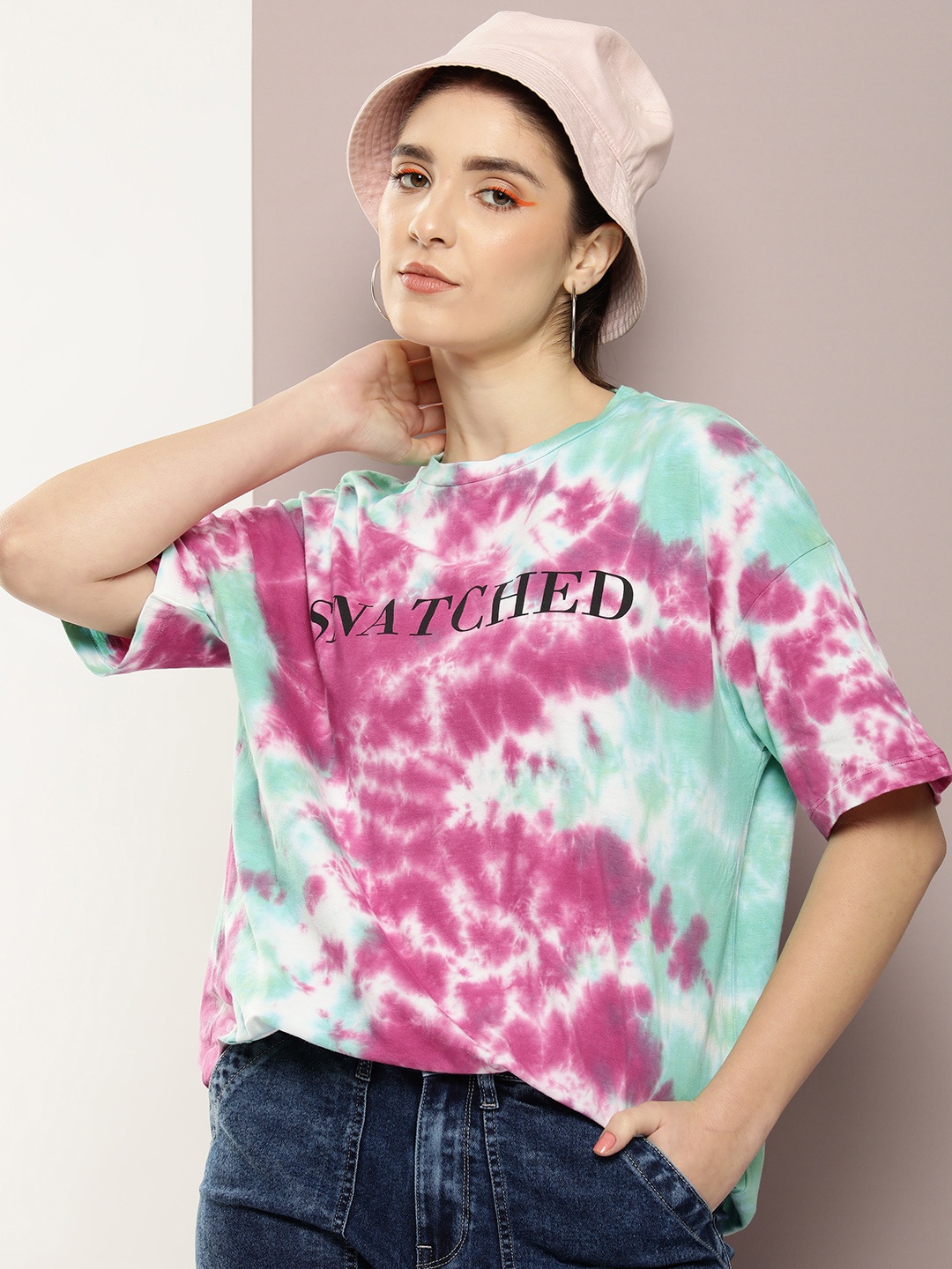 Kook N Keech Tie and Dye Drop-Shoulder Sleeves Pure Cotton Oversized T-shirt, Magenta
Kook N Keech Tie and Dye Drop-Shoulder Sleeves Pure Cotton Oversized T-shirt, Magenta
