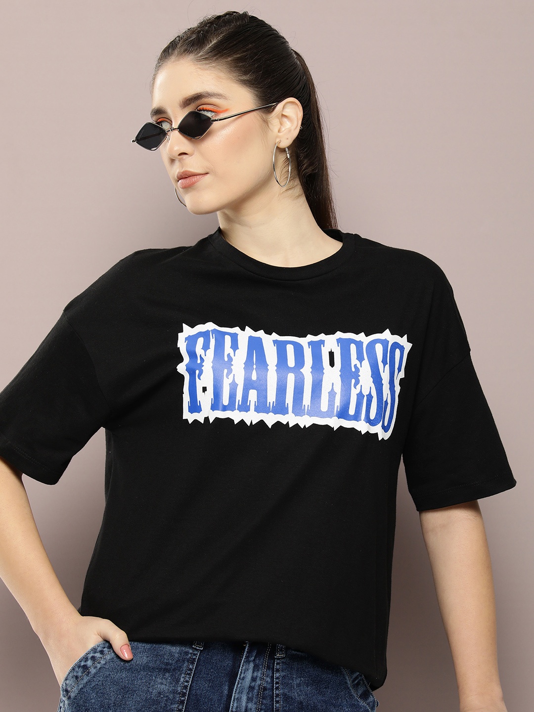 Kook N Keech Graphic Printed Drop-Shoulder Sleeves Pure Cotton Oversized T-shirt, Black
Kook N Keech Graphic Printed Drop-Shoulder Sleeves Pure Cotton Oversized T-shirt, Black