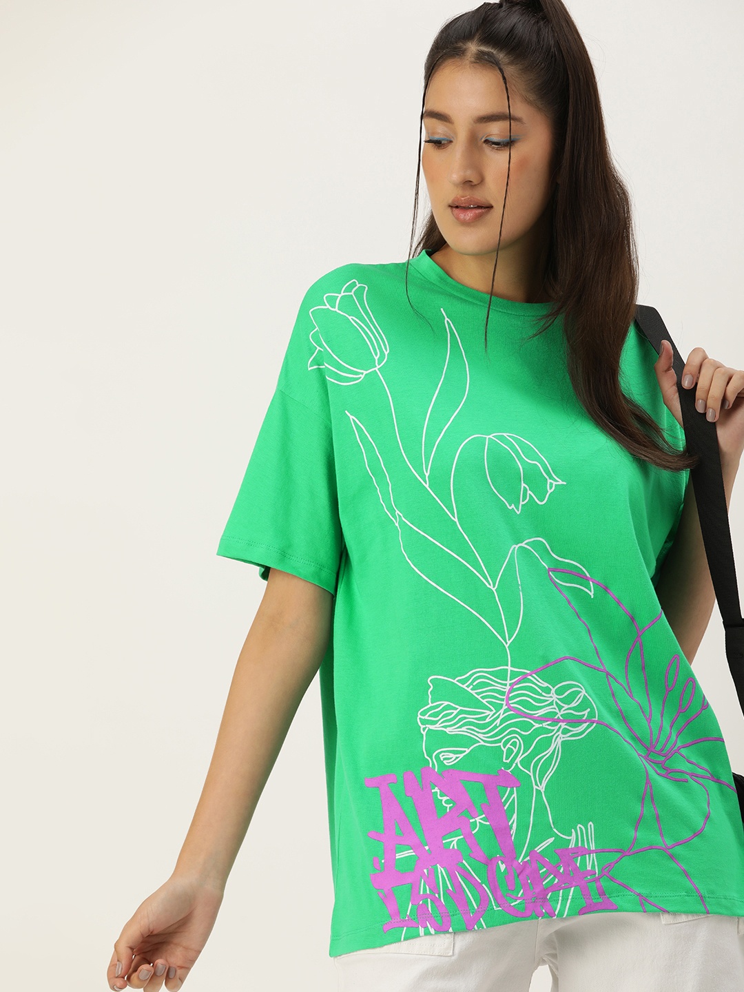 Kook N Keech Graphic Printed Drop-Shoulder Sleeves Pure Cotton Oversize T-shirt, Green
Kook N Keech Graphic Printed Drop-Shoulder Sleeves Pure Cotton Oversize T-shirt, Green
