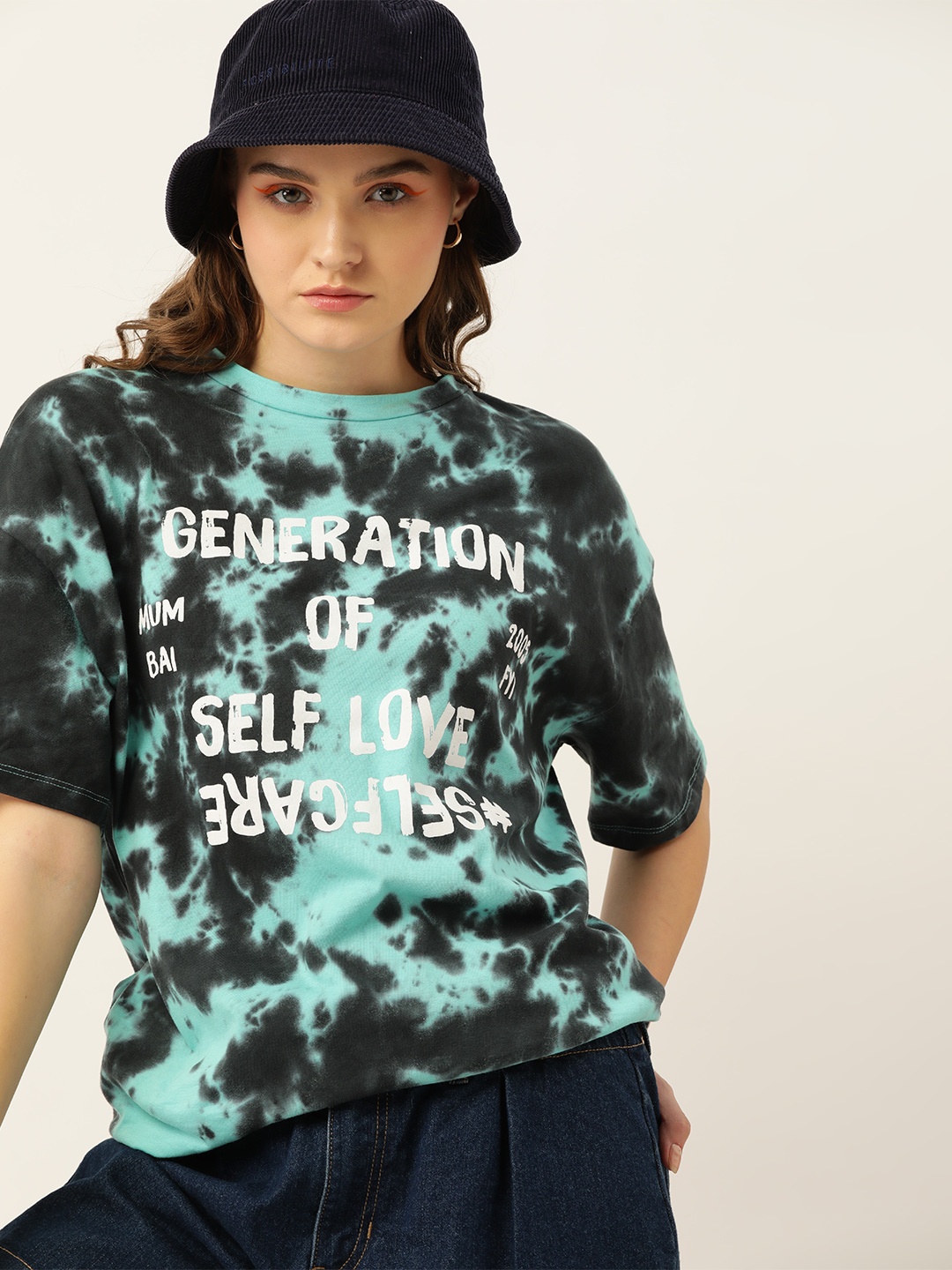 Kook N Keech Tie & Dye Dyed Drop-Shoulder Sleeves Pure Cotton Oversize T-shirt, Black
Kook N Keech Tie & Dye Dyed Drop-Shoulder Sleeves Pure Cotton Oversize T-shirt, Black