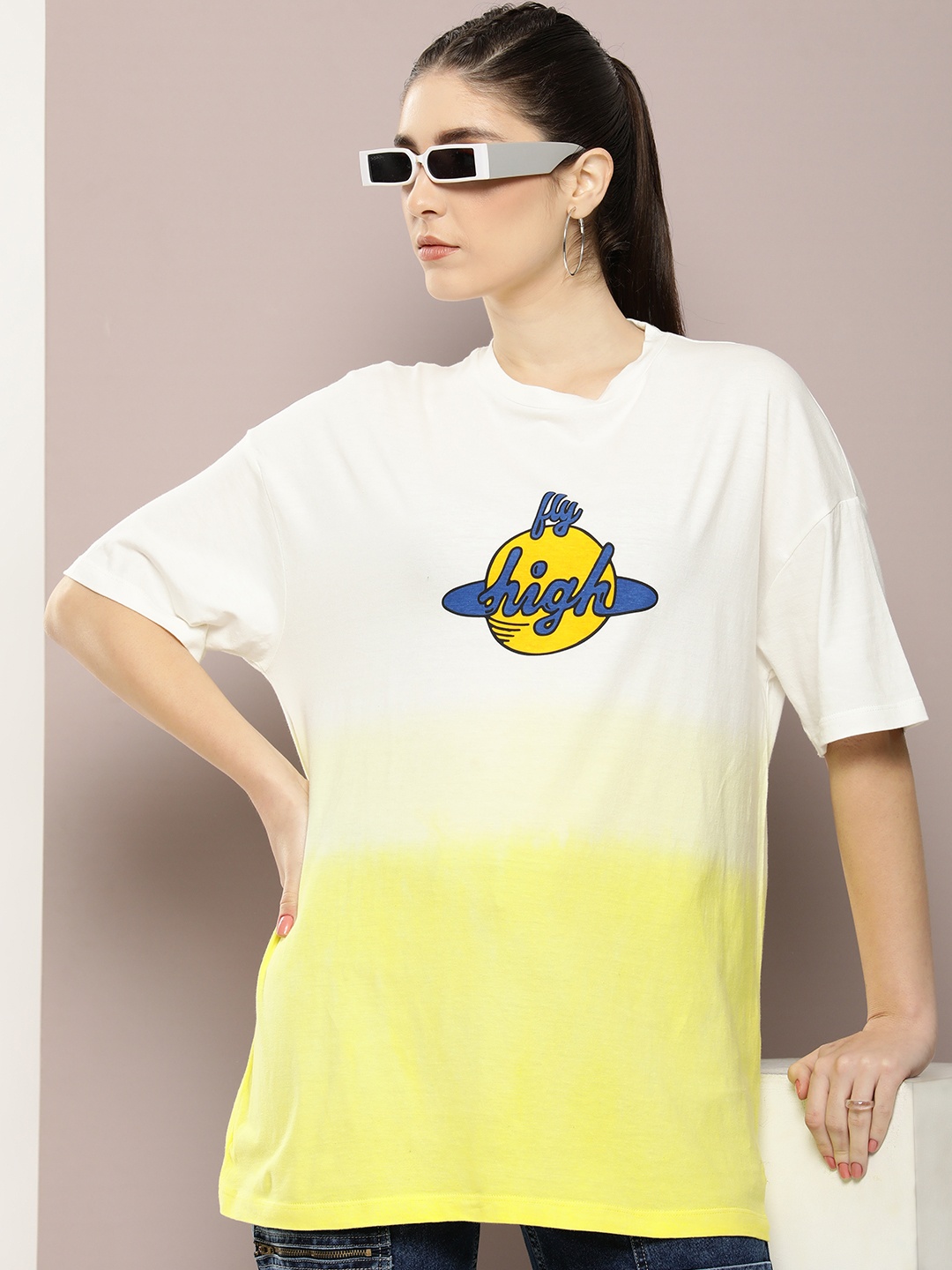 Kook N Keech Ombre & Graphic Printed Drop-Shoulder Sleeves Pure Cotton Oversized T-shirt, Yellow
Kook N Keech Ombre & Graphic Printed Drop-Shoulder Sleeves Pure Cotton Oversized T-shirt, Yellow