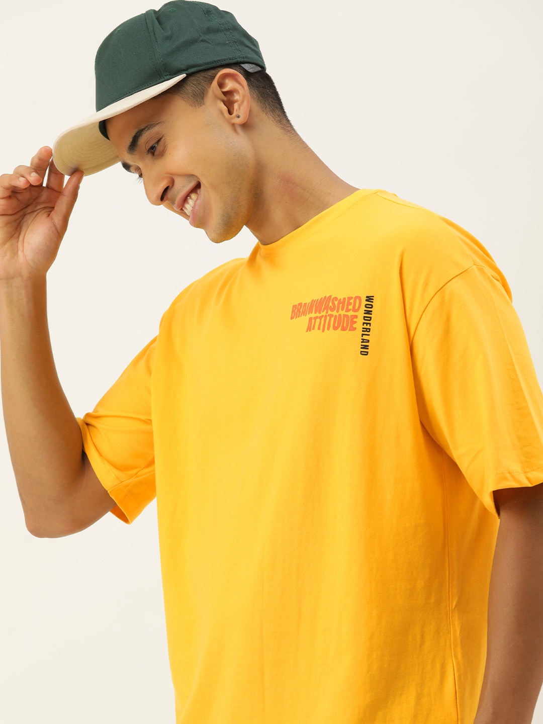 Kook N Keech Drop-Shoulder Sleeves Pure Cotton Oversize T-shirt with Printed Detail, Yellow
Kook N Keech Drop-Shoulder Sleeves Pure Cotton Oversize T-shirt with Printed Detail, Yellow