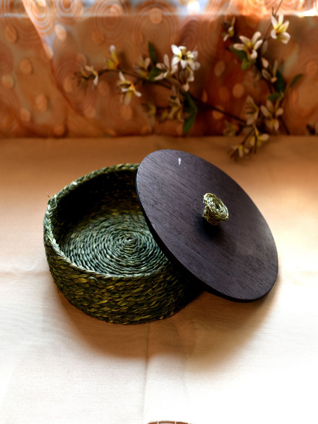 Unravel India Green Textured Roti Box
