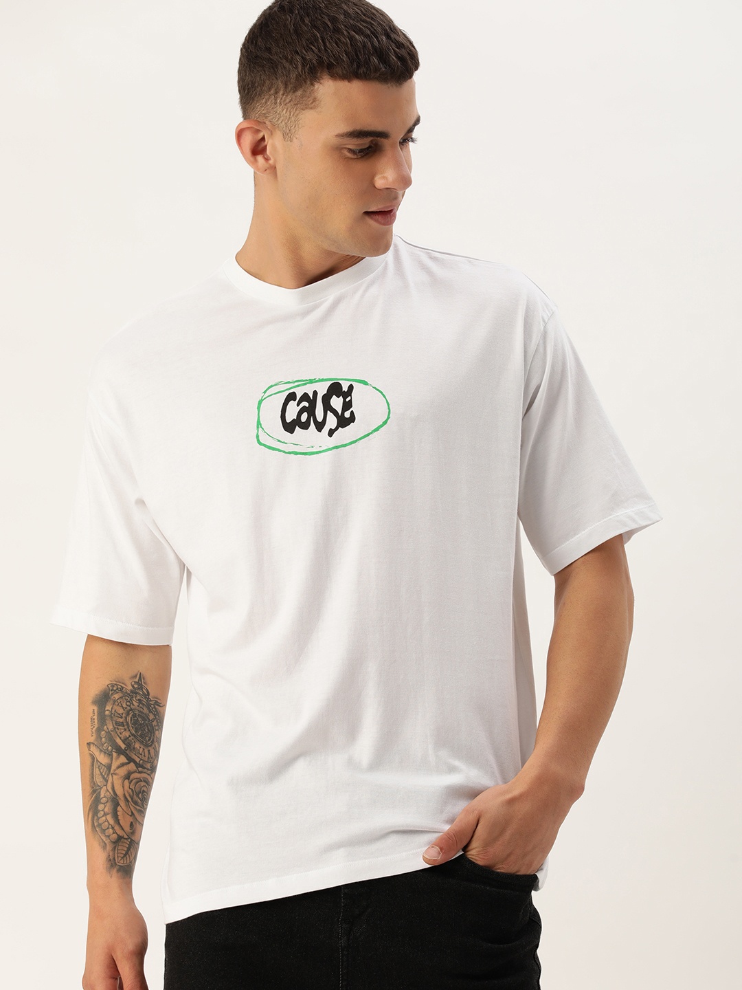 Kook N Keech Pure Cotton Typography Printed Drop-Shoulder Sleeves Oversized T-shirt, White
Kook N Keech Pure Cotton Typography Printed Drop-Shoulder Sleeves Oversized T-shirt, White