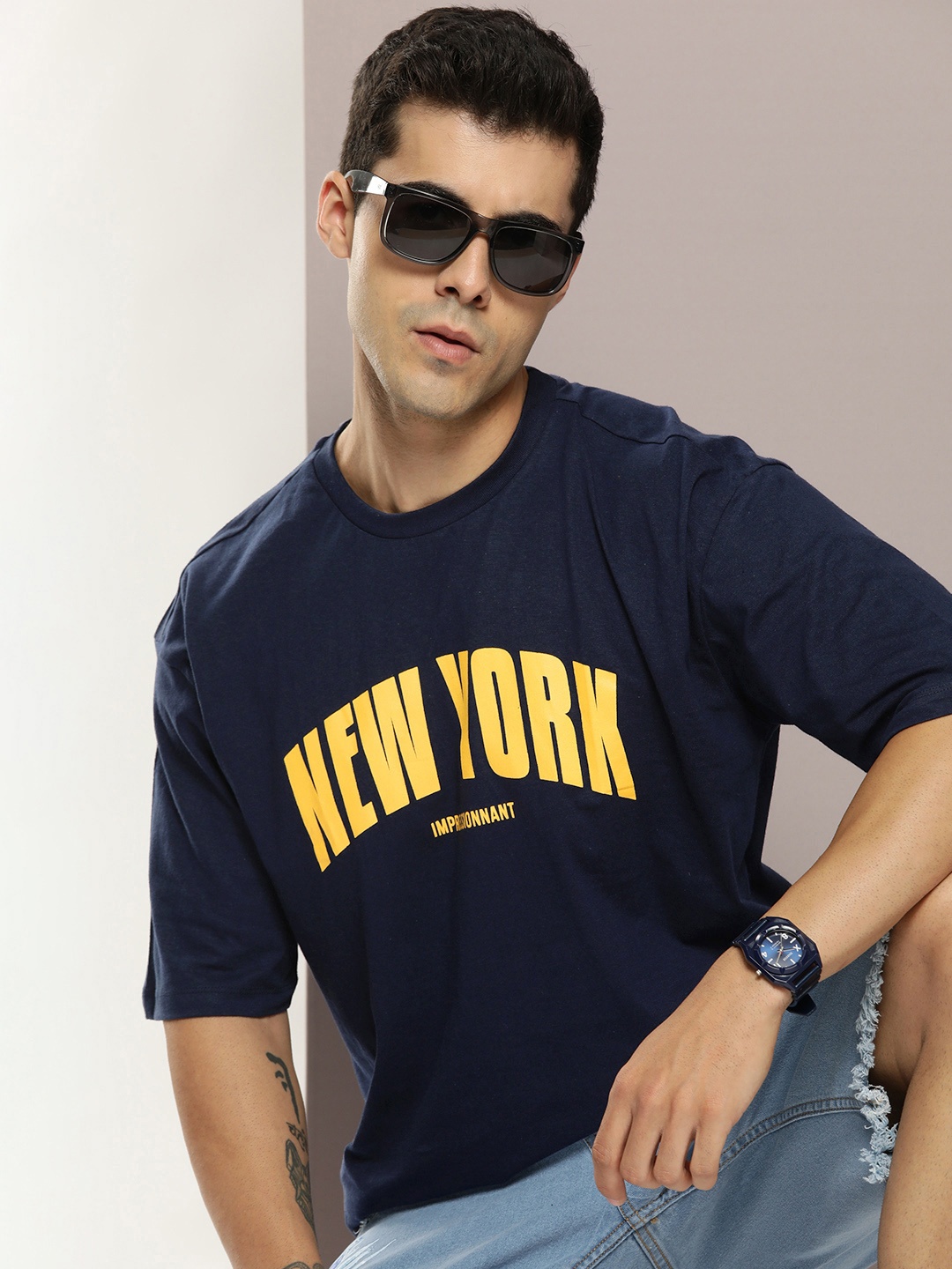 Kook N Keech Typography Printed Drop-Shoulder Sleeves Pure Cotton Oversized T-shirt, Navy blue
Kook N Keech Typography Printed Drop-Shoulder Sleeves Pure Cotton Oversized T-shirt, Navy blue