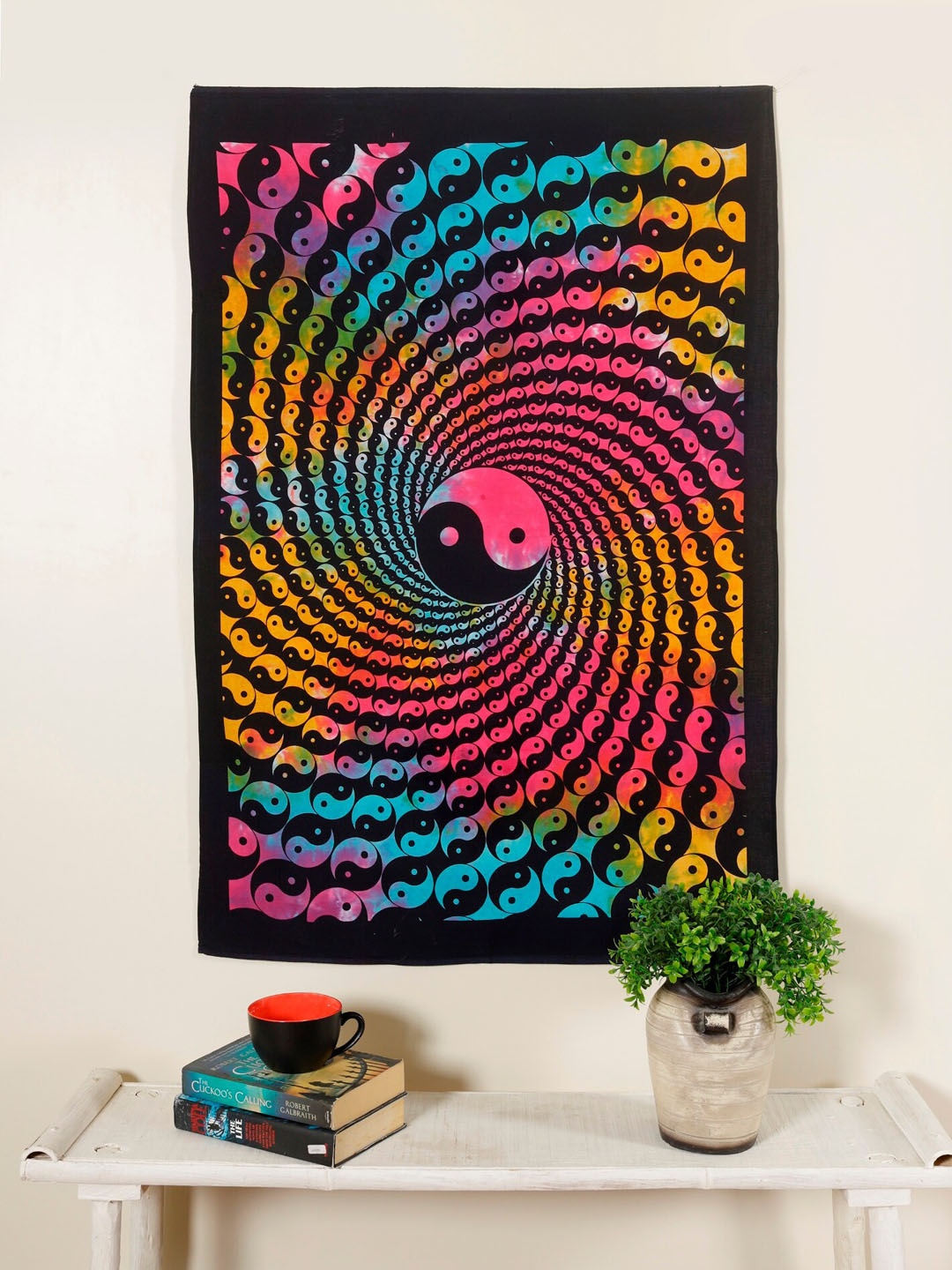 HANDICRAFT PALACE Black & Pink Yin Yang Printed Pure Cotton Poster Wall Hanging Tapestry
HANDICRAFT PALACE Black & Pink Yin Yang Printed Pure Cotton Poster Wall Hanging Tapestry
