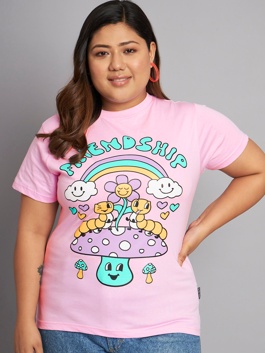 BEYOUND SIZE - THE DRY STATE Women Plus Size Graphic Printed Round Neck Cotton T-shirt, Pink
BEYOUND SIZE - THE DRY STATE Women Plus Size Graphic Printed Round Neck Cotton T-shirt, Pink