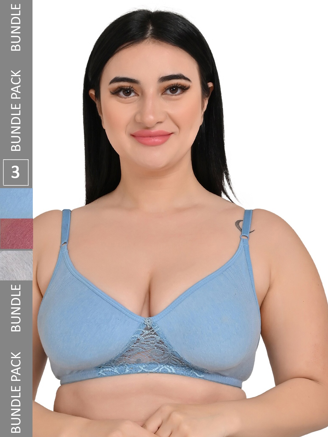 Piylu Pack Of 3 Laced Non Wired Non Padded Cotton Everyday Bra With All Day Comfort, Maroon
Piylu Pack Of 3 Laced Non Wired Non Padded Cotton Everyday Bra With All Day Comfort, Maroon